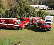 Group photo A
Left to right Rescue35, Engine 1, Squad 1, Rescue 33